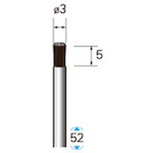 ナカニシ 馬毛ブラシ エンド 5本入 φ3×5×軸