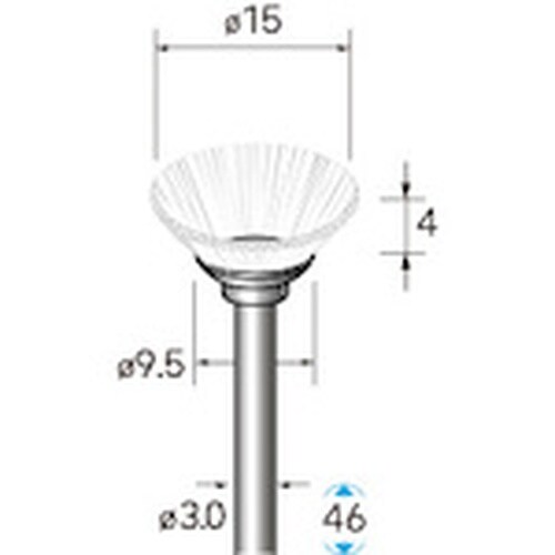 ナカニシ ナイロンブラシ 5本入 ベベル型 φ15