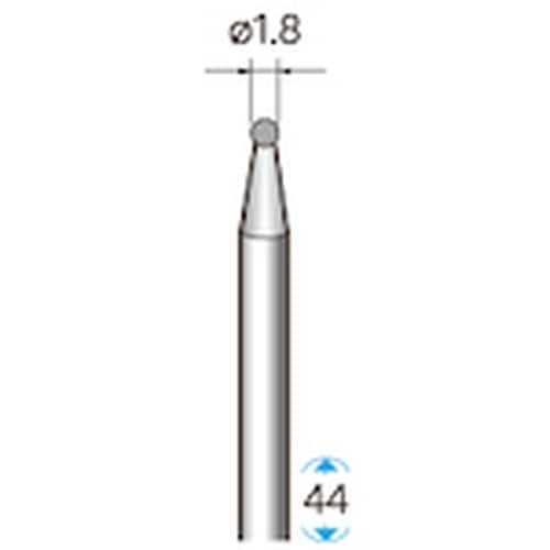 ナカニシ 天然ダイヤモンドバー 球型 φ1.8×軸