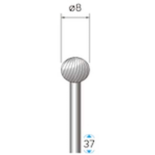 ナカニシ ハイスピード鋼カッター 球型 φ8×軸φ