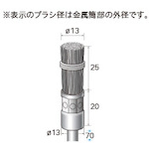 ナカニシ ステンレスブラシ 結束エンド 3本入 φ