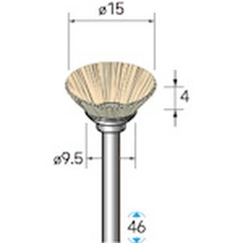 ナカニシ 耐熱ナイロンブラシ 5本入 ベベル型 φ