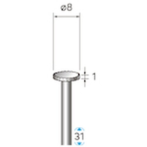 ナカニシ ハイスピード鋼カッター 平型 φ8×1×