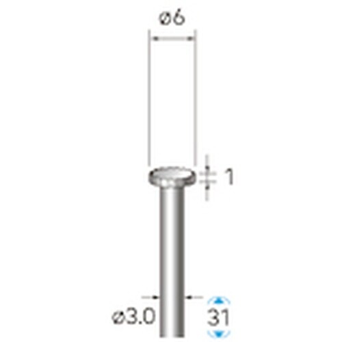 ナカニシ ハイスピード鋼カッター 平型 φ6×1×