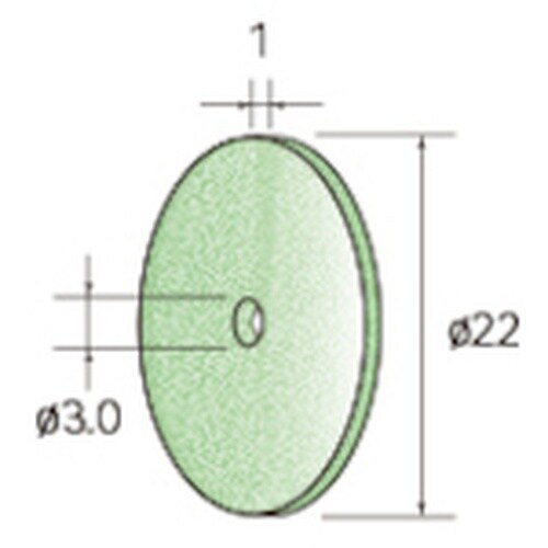 ナカニシ ダイヤホイールゴム砥石 3枚入 φ22×