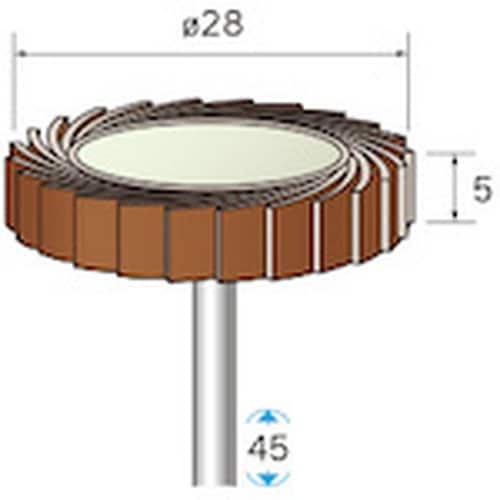 ナカニシ アラウンドフラップサンダー 5本入 φ2