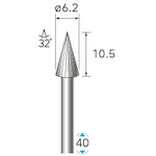 ナカニシ ハイスピード鋼カッター テーパー型 φ6