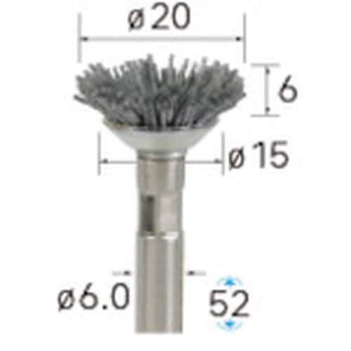 ナカニシ 砥粒入りナイロンブラシ ベベル φ20×