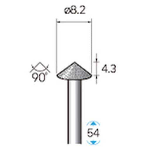 ナカニシ 天然ダイヤモンドバー テーパー型 φ8.