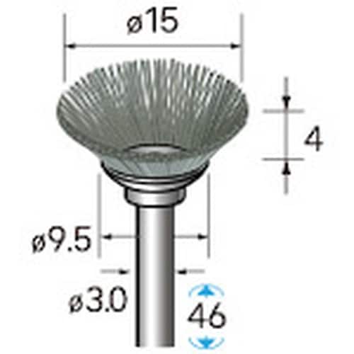 ナカニシ 砥粒入りナイロンブラシ 5本入 ベベル型