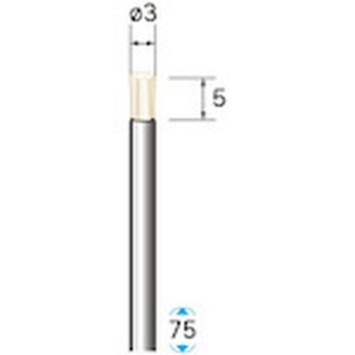 ナカニシ 豚毛ブラシ エンド 5本入 φ3×5×軸