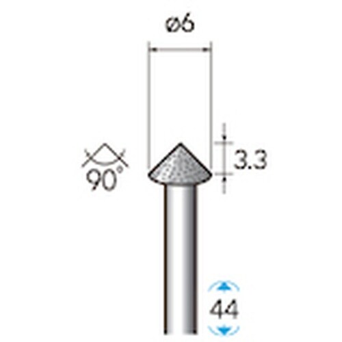 ナカニシ 天然ダイヤモンドバー テーパー型 φ6×
