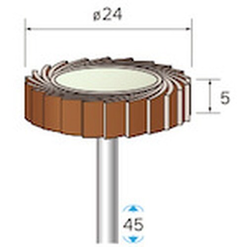 ナカニシ アラウンドフラップサンダー 5本入 φ2
