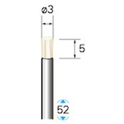 ナカニシ 豚毛ブラシ エンド 5本入 φ3×5×軸