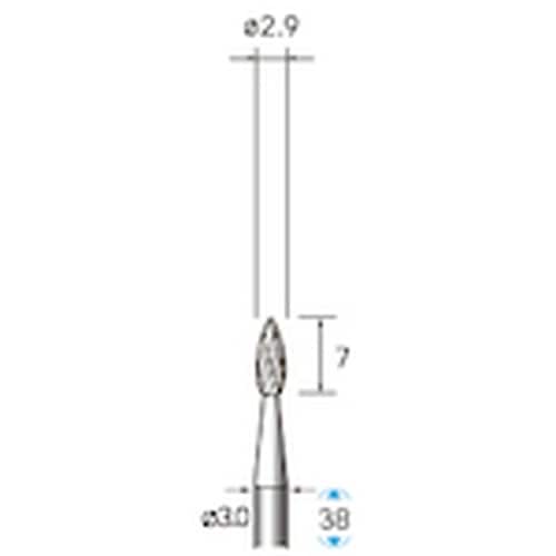 ナカニシ 超硬カッター セレクト15 雫型 φ2.
