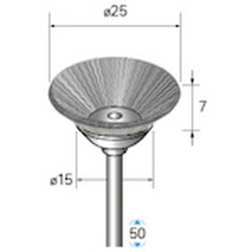 ナカニシ ステンレスブラシ ベベル 5本入 φ25