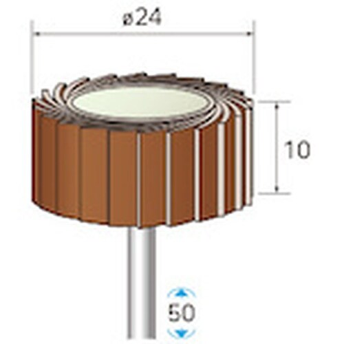 ナカニシ アラウンドフラップサンダー 5本入 φ2