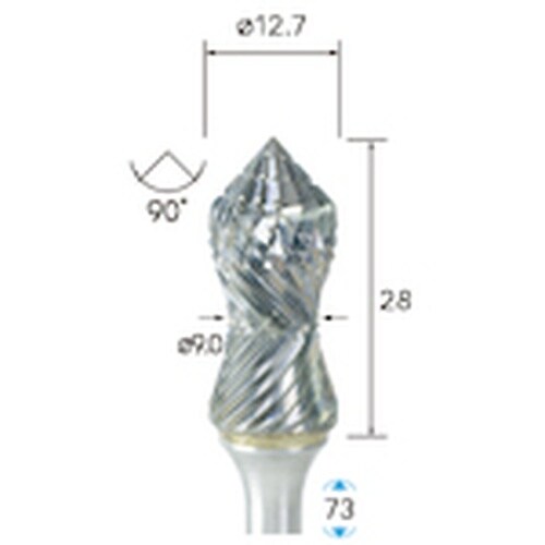 ナカニシ ひょうたん型超硬カッター φ12.7×2