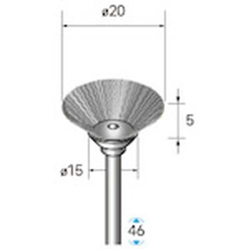 ナカニシ ステンレスブラシ ベベル 5本入 φ20