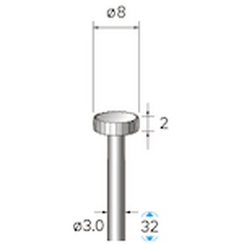 ナカニシ ハイスピード鋼カッター 平型 φ8×2×