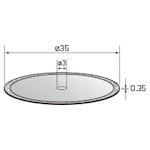 ナカニシ 電着ダイヤモンドディスク φ35×0.3