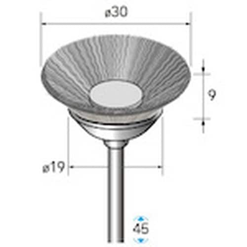 ナカニシ ステンレスブラシ ベベル 3本入 φ30