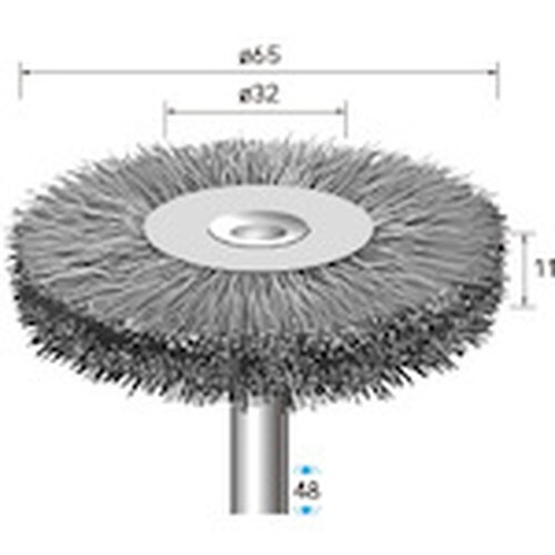 ナカニシ ステンレスブラシ ホイール φ65×11