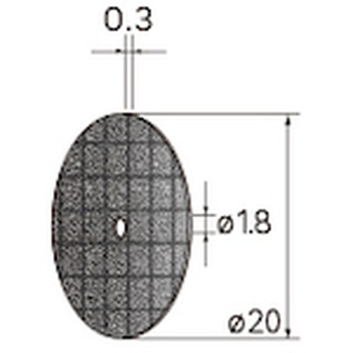 ナカニシ 切断砥石ディスク 5枚入 φ20×0.3