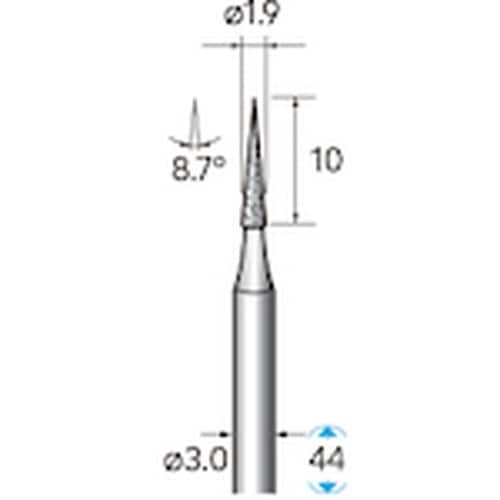ナカニシ 天然ダイヤモンドバー テーパー型 φ1.