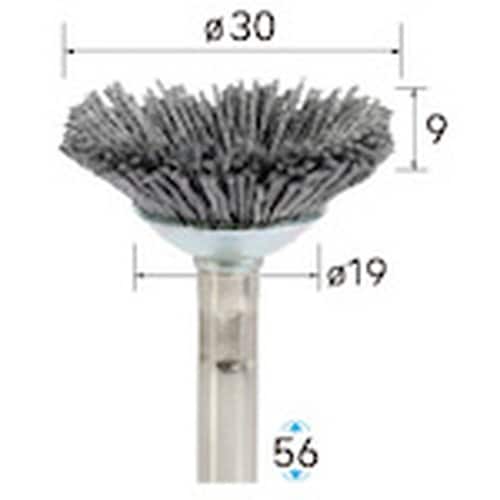 ナカニシ 砥粒入りナイロンブラシ ベベル φ30×