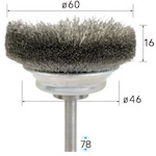 ナカニシ ステンレスブラシ ベベル φ60×16×