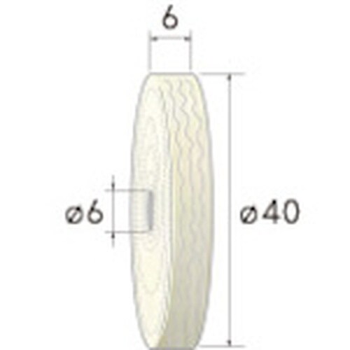 ナカニシ 綿布ホイールバフ 2枚入 φ40×6×穴