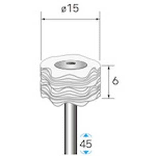ナカニシ 布バフ 10本入 φ15×6×軸φ3
