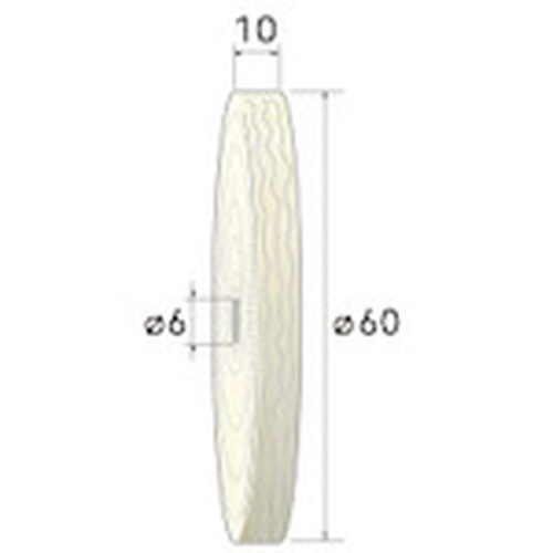 ナカニシ 綿布ホイールバフ 2枚入 φ60×10×