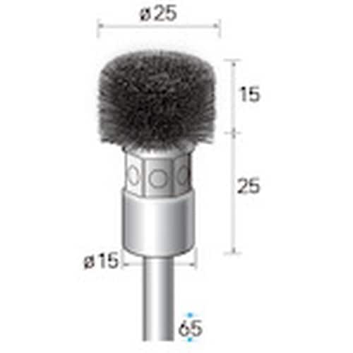 ナカニシ ステンレスブラシ 角 φ25×15×軸φ