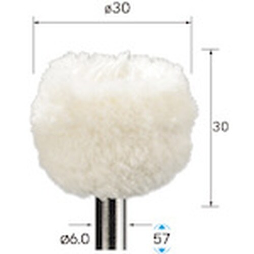 ナカニシ 綿糸バフ φ30×30×軸φ6