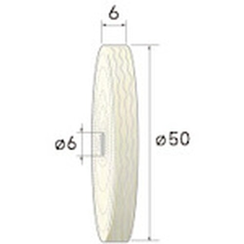 ナカニシ 綿布ホイールバフ 2枚入 φ50×6×穴