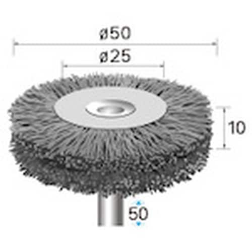 ナカニシ 砥粒入りナイロンブラシ ホイール φ50