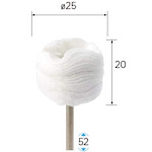 ナカニシ 布バフ 特厚 3本入 φ25×20×軸φ