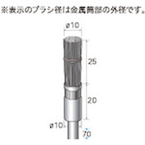 ナカニシ 亜鉛メッキブラシ 結束エンド 3本入 φ