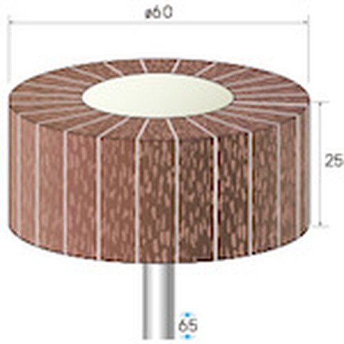 ナカニシ 研磨布不織布サンダー 2本入 φ60×2