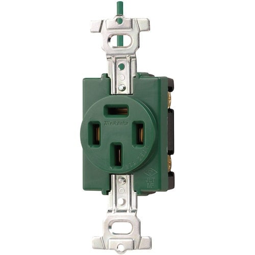 明工 接地3P 20A 埋込コンセントH形(接地リ