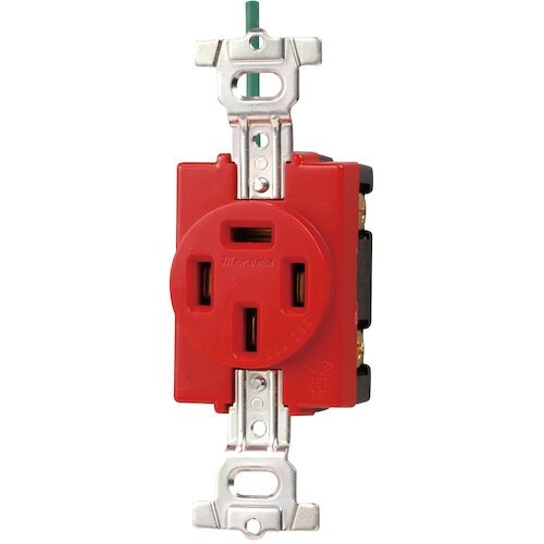 明工 接地3P 20A 埋込コンセントH形(接地リ