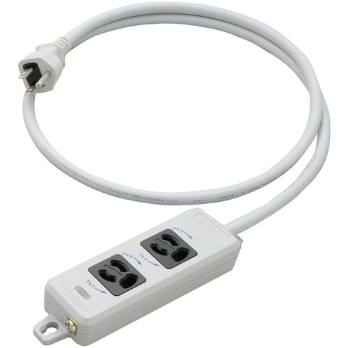 明工 横形OA用抜け止め接地タップ2コ口 ランプ、