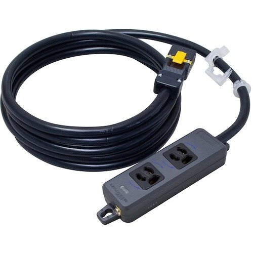 明工 横形OA用抜け止め接地タップ2コ口 ランプ、