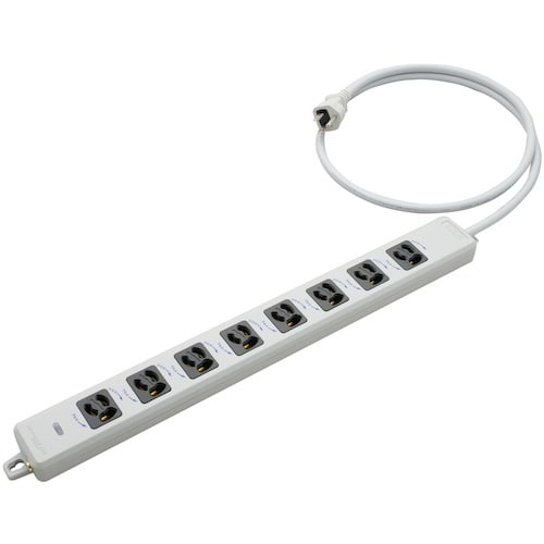 明工 横形OA用抜け止め接地タップ8コ口 ランプ、