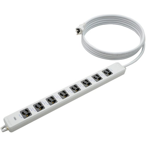 明工 横形OA用抜け止め接地タップ8コ口 ランプ、