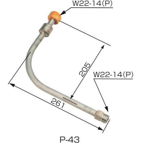 YAMATO L字管 真鍮タイプ P−43