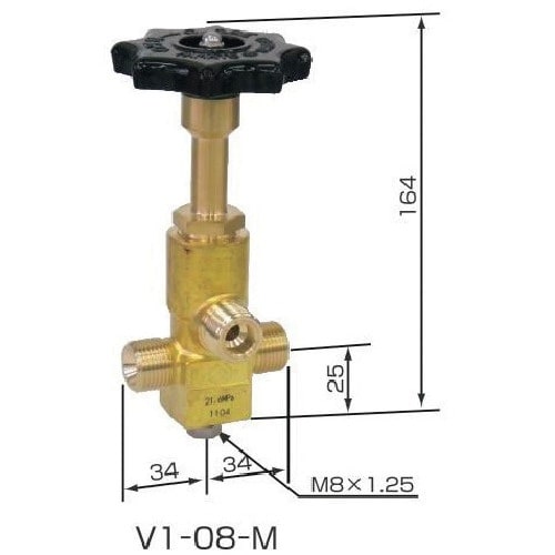 YAMATO ネックバルブ 真鍮製 V1−08−