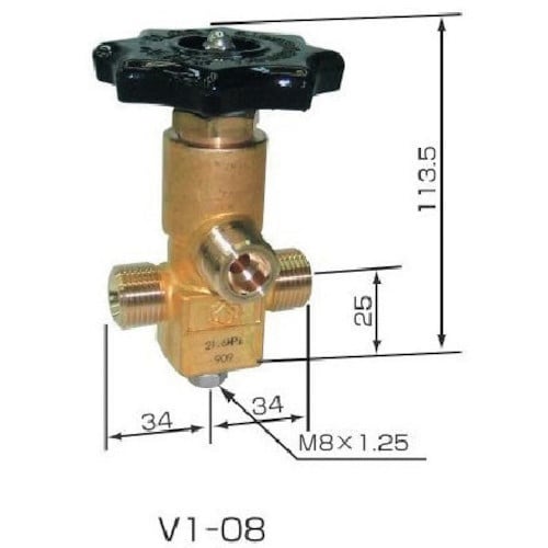 YAMATO ネックバルブ 真鍮製 V1−08